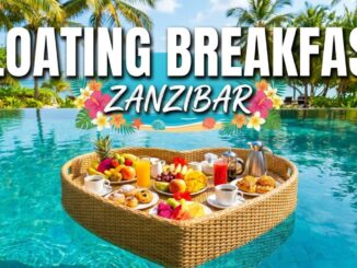 Floating Breakfast in Zanzibar