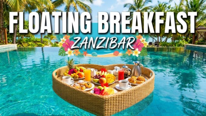 Floating Breakfast in Zanzibar