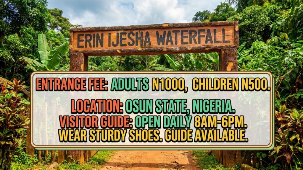 Erin Ijesha Waterfall entrance fee