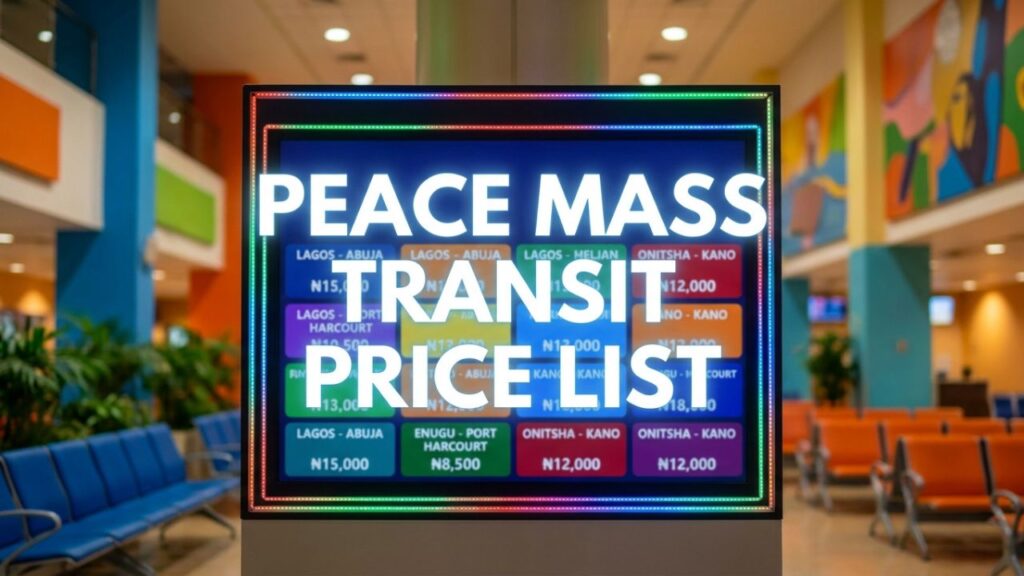 Peace Mass Transit price list
