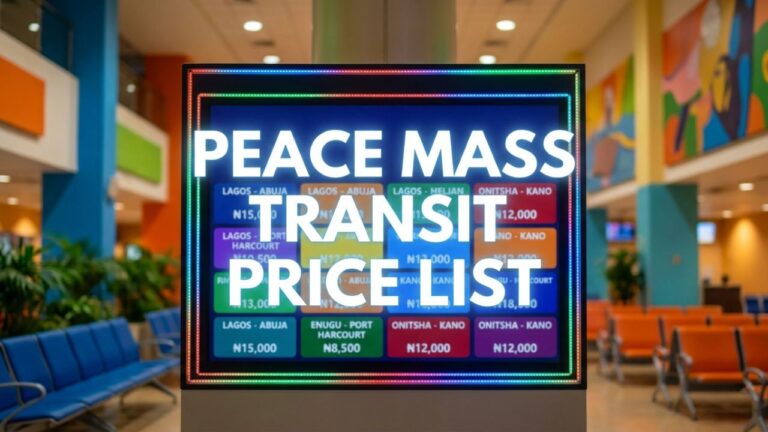 Peace Mass Transit Price List: Routes, Terminals and Booking Guide